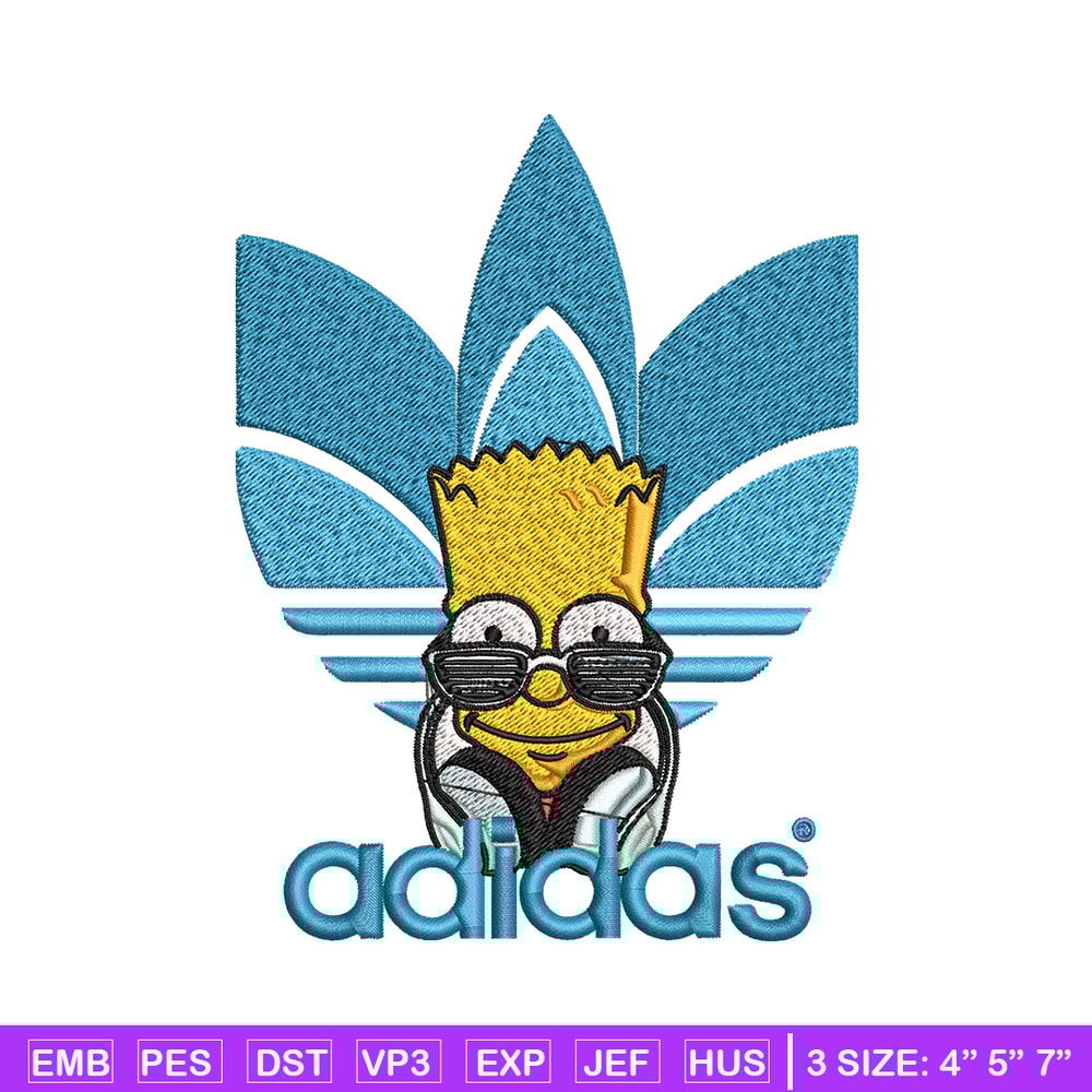Bart simpson adidas Embroidery Design,Adidas Embroidery, Brand Embroidery, Embroidery File, Logo shirt, Digital download.jpg