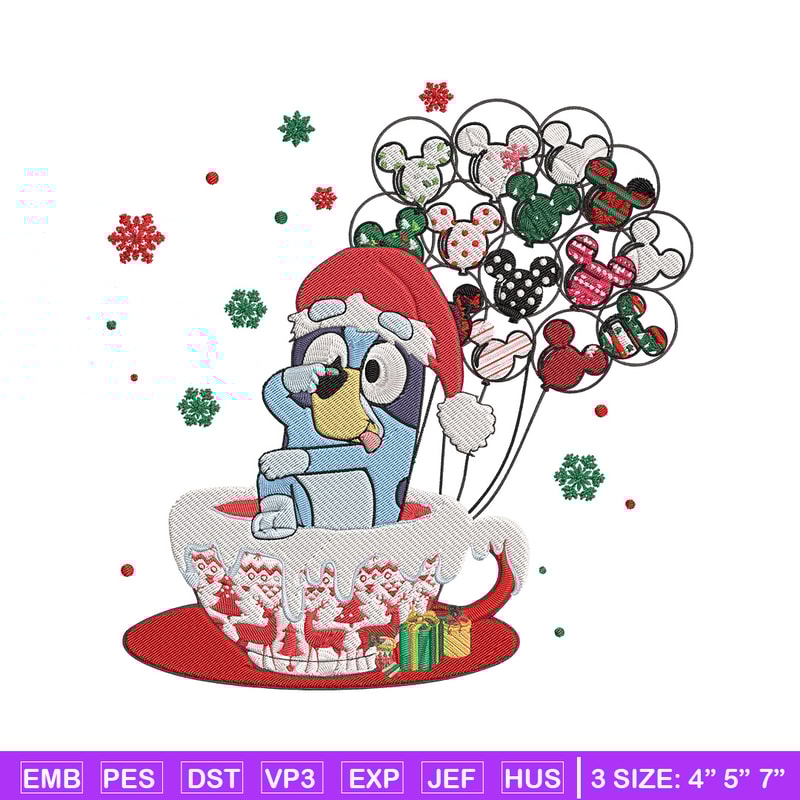 Bluey chrismas Embroidery Design,Bluey Embroidery, Embroidery File, Chrismas Embroidery, Anime shirt, Digital download.jpg