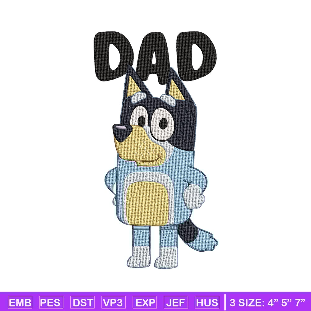 Dad bluey Embroidery, Bluey Cartoon Embroidery, cartoon Embroidery, Embroidery File, cartoon shirt, digital download.jpg