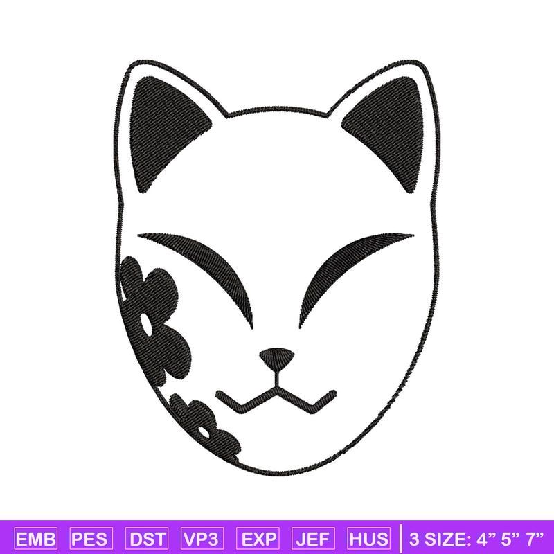 Demon Slayer mask Embroidery Design, Demon slayer Embroidery, Embroidery File, Anime Embroidery, Digital download.jpg