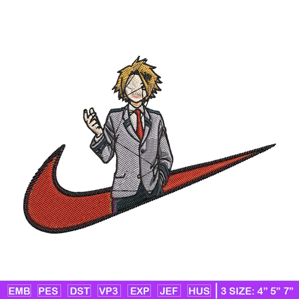 Denki x nike Embroidery Design, Mha Embroidery, Embroidery File, Nike Embroidery, Anime shirt, Digital download.jpg