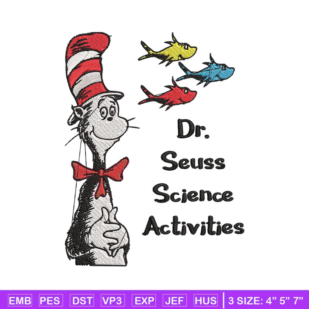 Dr Seuss Science activities Embroidery Design, Dr Seuss Embroidery, Embroidery File, Embroidery design, Digital download.jpg