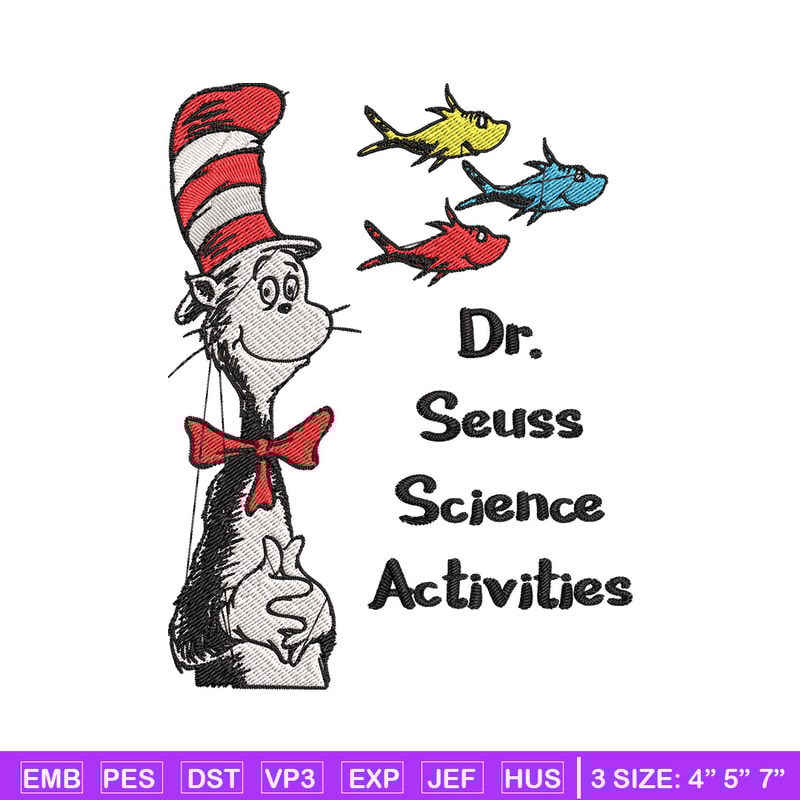 Dr Seuss Science activities Embroidery Design, Dr Seuss Embroidery, Embroidery File, Embroidery design, Digital download.jpg