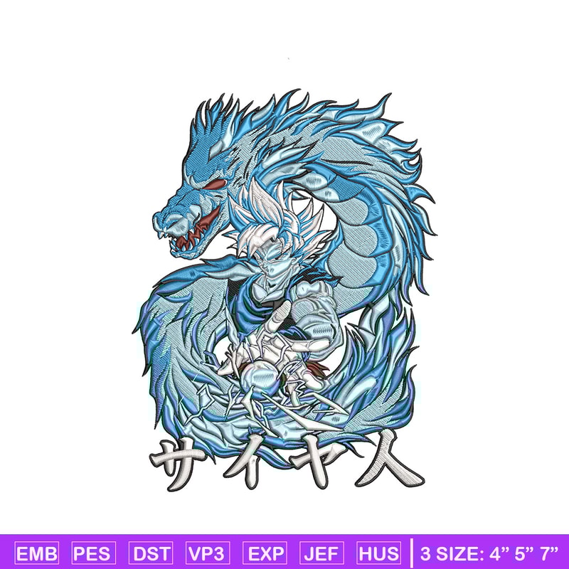 Goku dragon Embroidery Design, Dragonball Embroidery, Embroidery File, Anime Embroidery, Anime shirt, Digital download.jpg