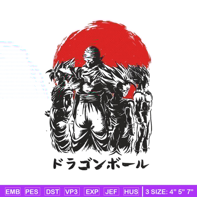 Goku friends Embroidery Design, Dragonball Embroidery, Embroidery File, Anime Embroidery, Anime shirt, Digital download.jpg