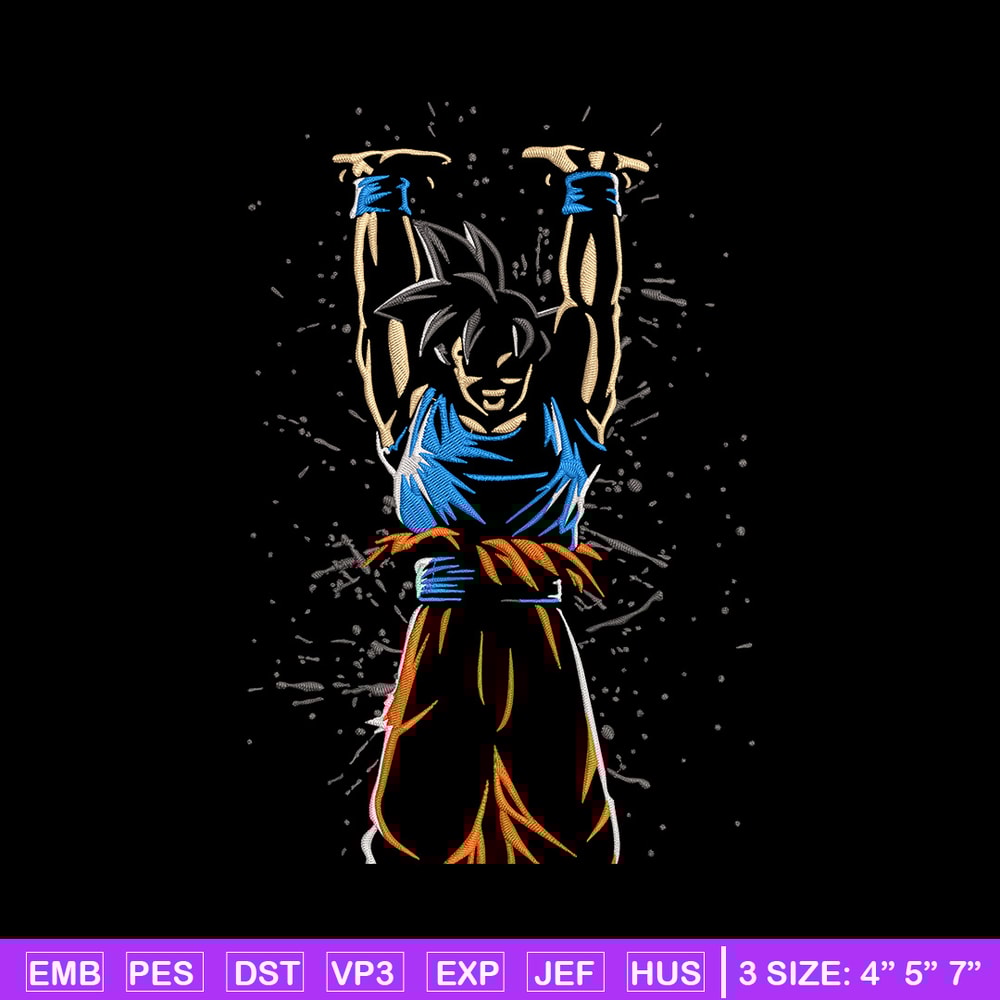Goku genkidama Embroidery Design, Dragonball Embroidery,Embroidery File, Anime Embroidery, Anime shirt, Digital download.jpg