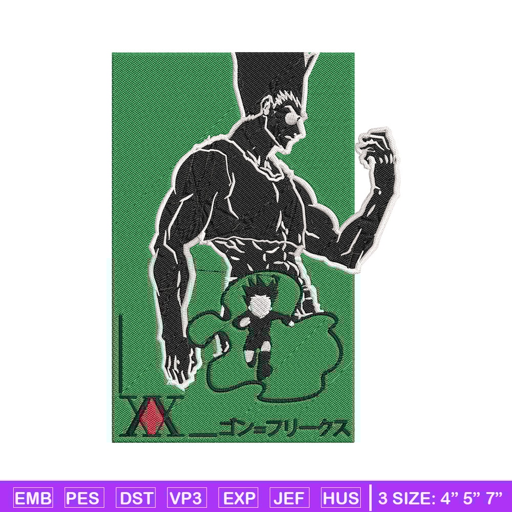Gon poster Embroidery Design, Hunter x hunter Embroidery,Embroidery File, Anime Embroidery, Anime shirt,Digital download.jpg