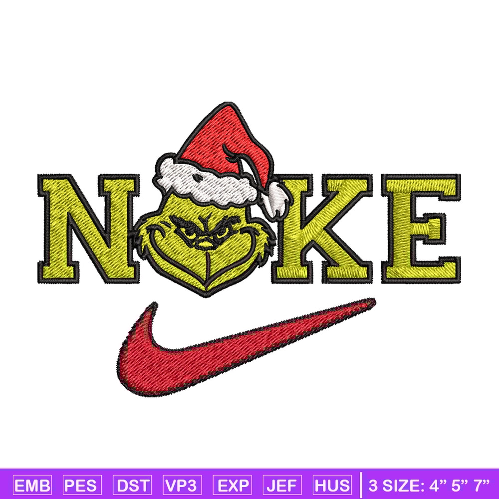 Grinch chrismas nike Embroidery Design, Nike Embroidery, Brand Embroidery, Embroidery File, Logo shirt, Digital download.jpg