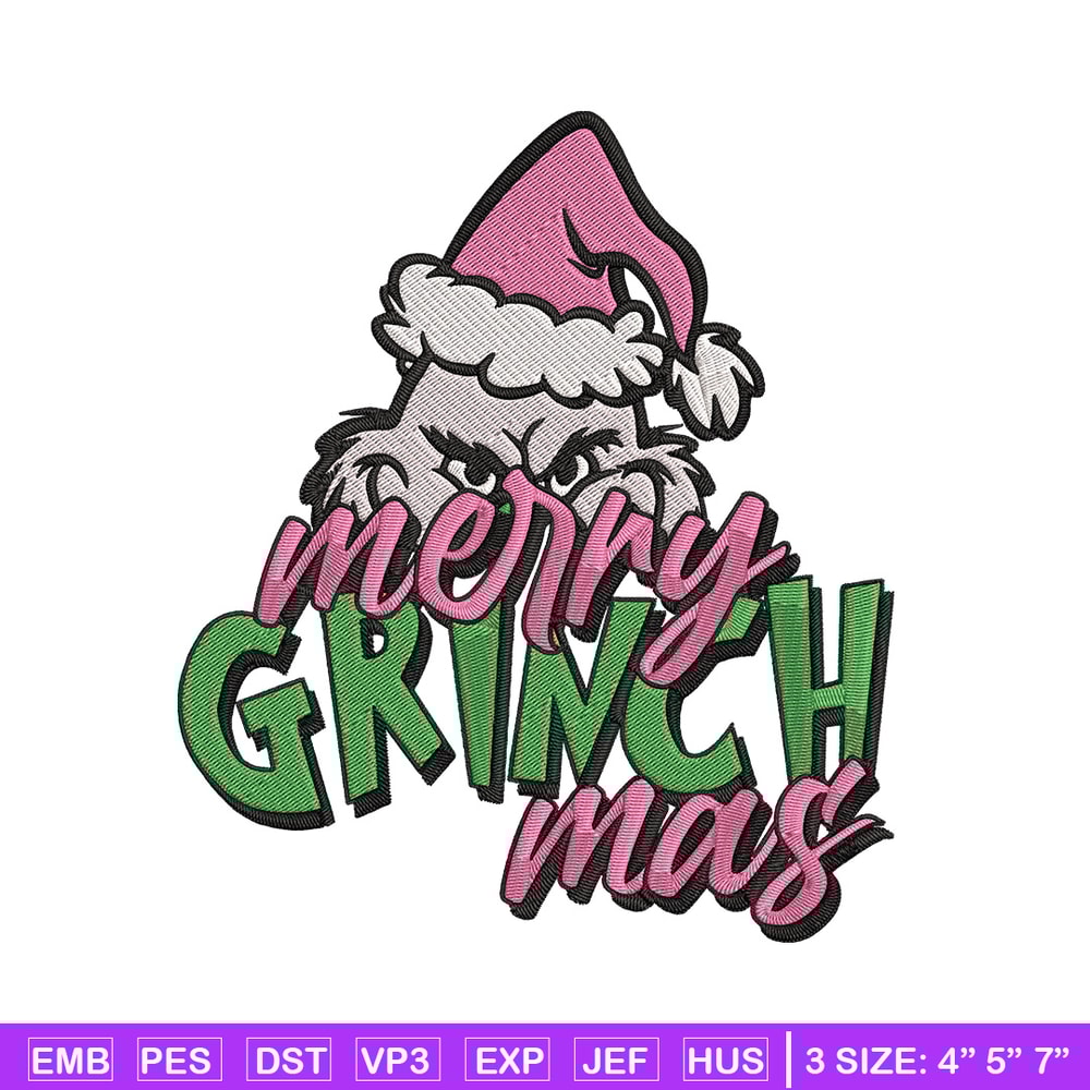 Grinchmas Embroidery Design, Grinch Embroidery, Embroidery File, Chrismas Embroidery, Anime shirt, Digital download..jpg