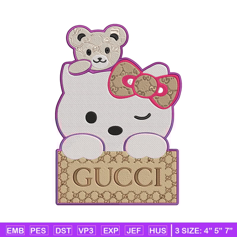 Gucci hello kitty Embroidery Design, Kitty Embroidery, Embroidery File, Gucci Embroidery, Anime shirt, Digital download.jpg