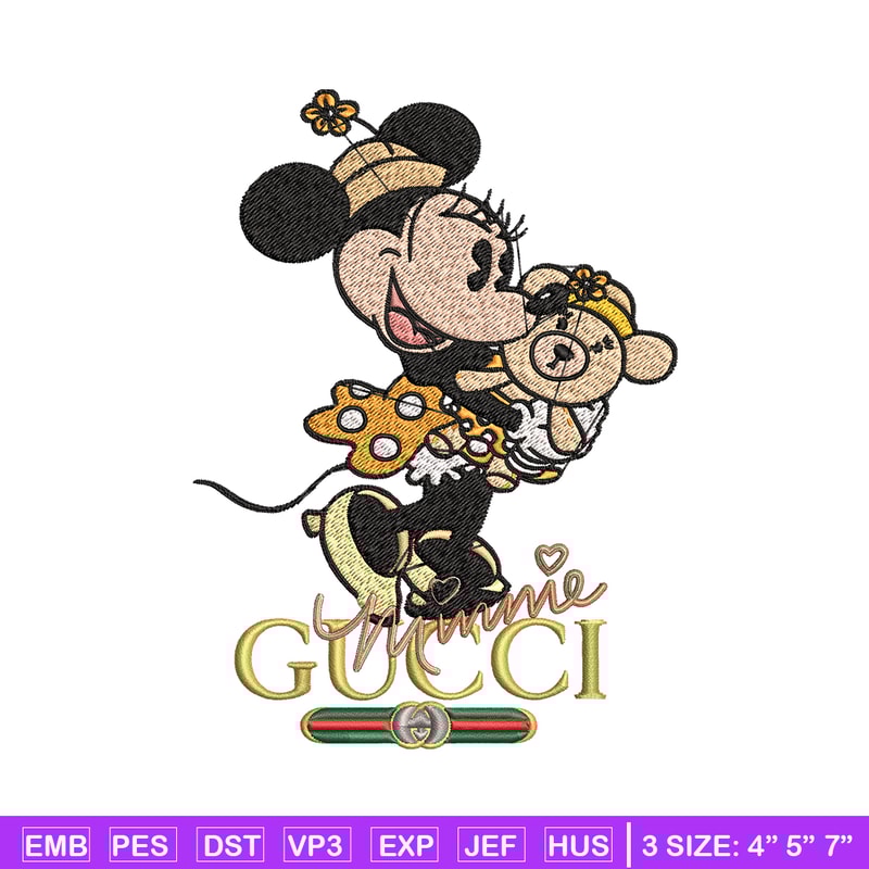 Gucci Minnie mouse Embroidery design, Gucci Embroidery, Disney design, Embroidery File, cartoon shirt, Digital download..jpg