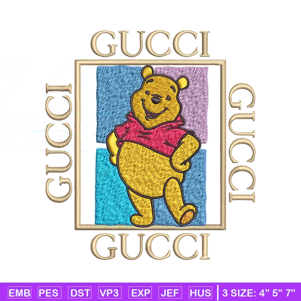 Gucci Winnie Pooh Embroidery design, Winnie Pooh Embroidery, cartoon design, Embroidery File, Digital download..jpg