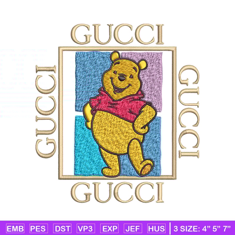Gucci Winnie Pooh Embroidery design, Winnie Pooh Embroidery, cartoon design, Embroidery File, Digital download..jpg
