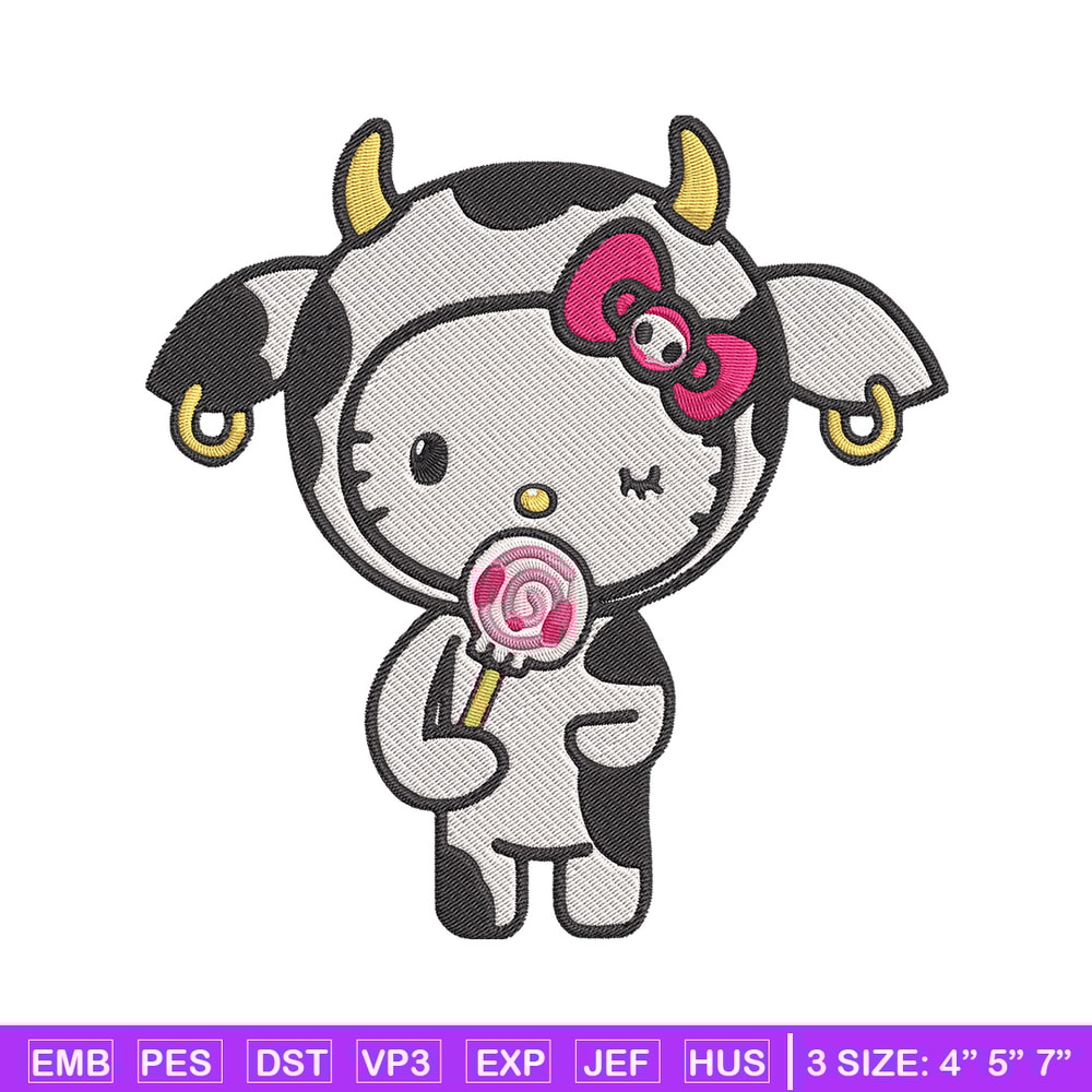 Hello kitty cow Embroidery Design, Hello kitty Embroidery, Embroidery File,Anime Embroidery,Anime shirt,Digital download.jpg