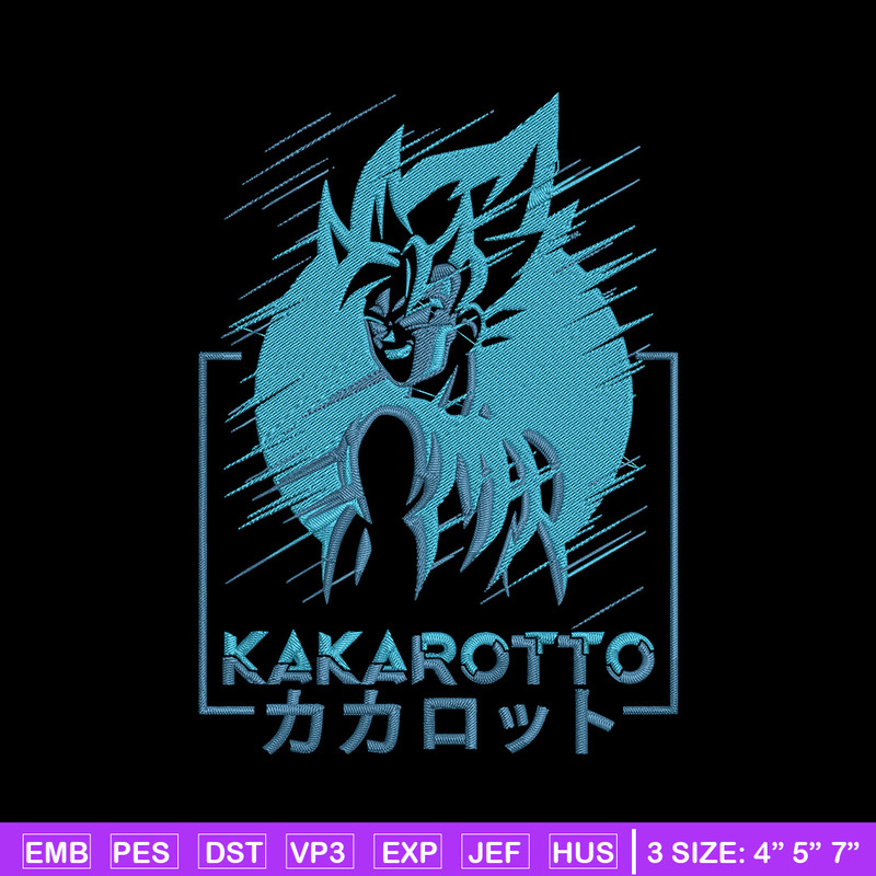 Kakarotto Embroidery Design, Dragonball Embroidery, Embroidery File, Anime Embroidery, Anime shirt,Digital download..jpg