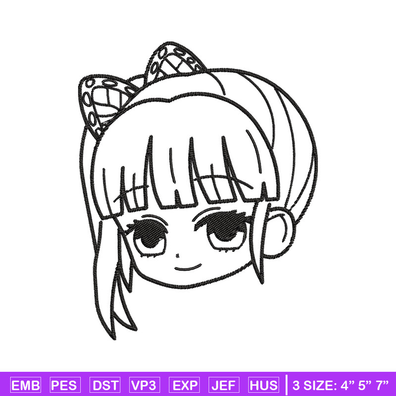 Kanao face Embroidery Design, Demon slayer Embroidery, Embroidery File, Anime Embroidery, Digital download.jpg
