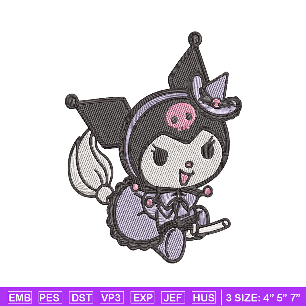 Kuromi Embroidery Design, Hello kitty Embroidery, Embroidery File,Anime Embroidery, Anime shirt, Digital download.jpg