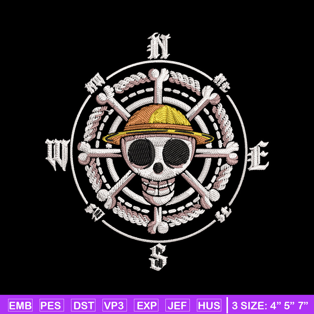 Logo One piece Embroidery Design, One piece Embroidery, Embroidery File, Anime Embroidery, Anime shirt, Digital download.jpg