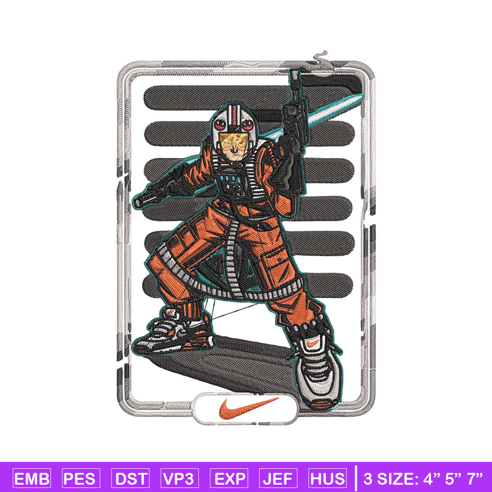 Luke Skywalker Embroidery Design, Star Wars Embroidery, Embroidery File, Nike Embroidery, Anime shirt, Digital download.jpg