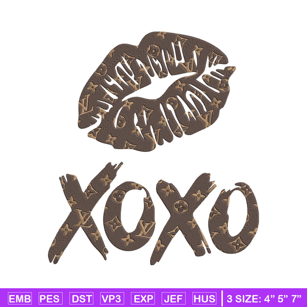 Lv lips xoxo Embroidery Design, Lv Embroidery, Embroidery File, Anime Embroidery, Anime shirt, Digital download..jpg
