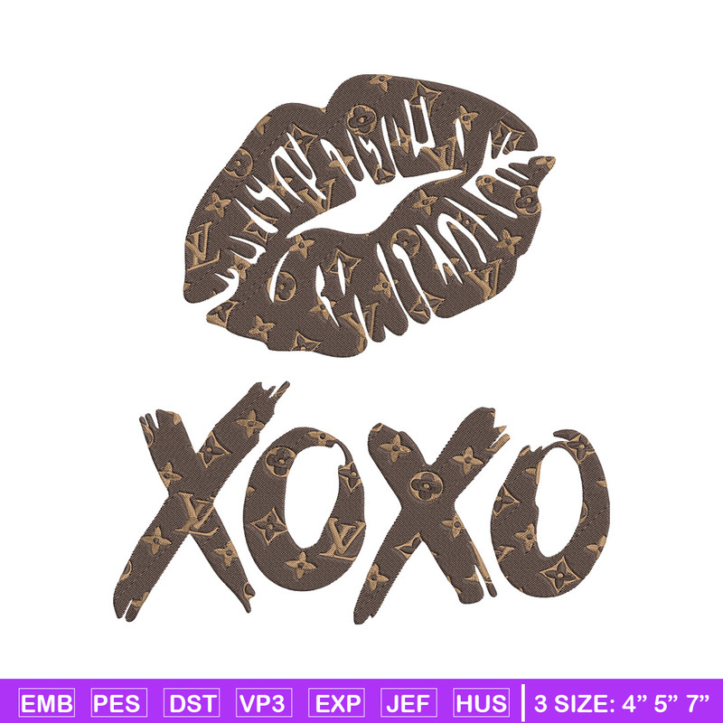 Lv lips xoxo Embroidery Design, Lv Embroidery, Embroidery File, Anime Embroidery, Anime shirt, Digital download..jpg