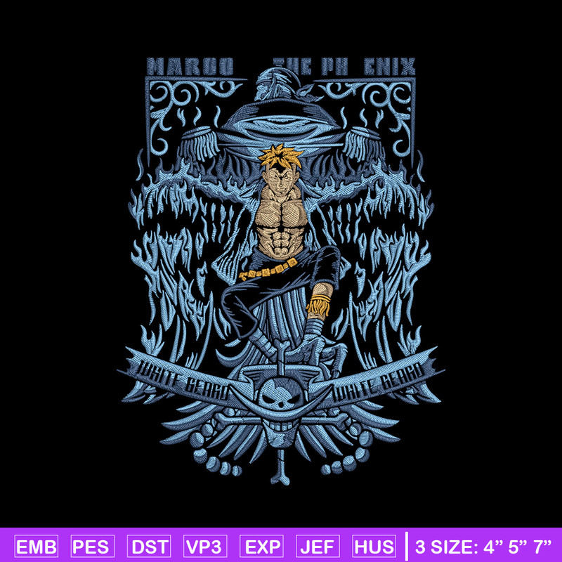 Marco poster Embroidery Design,One piece Embroidery, Embroidery File, Anime Embroidery, Anime shirt, Digital download.jpg