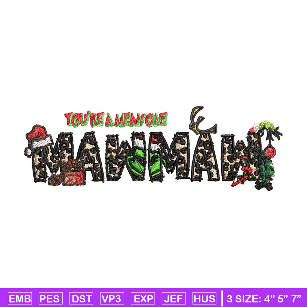 Maw Maw Ginch Christmas Embroidery design, Grinch Christmas Embroidery, Grinch design, Embroidery file, Digital download.jpg