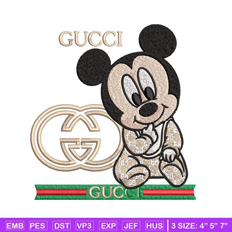 Mickey baby Embroidery Design, Gucci Embroidery, Embroidery File, Logo shirt, Sport Embroidery, Digital download..jpg