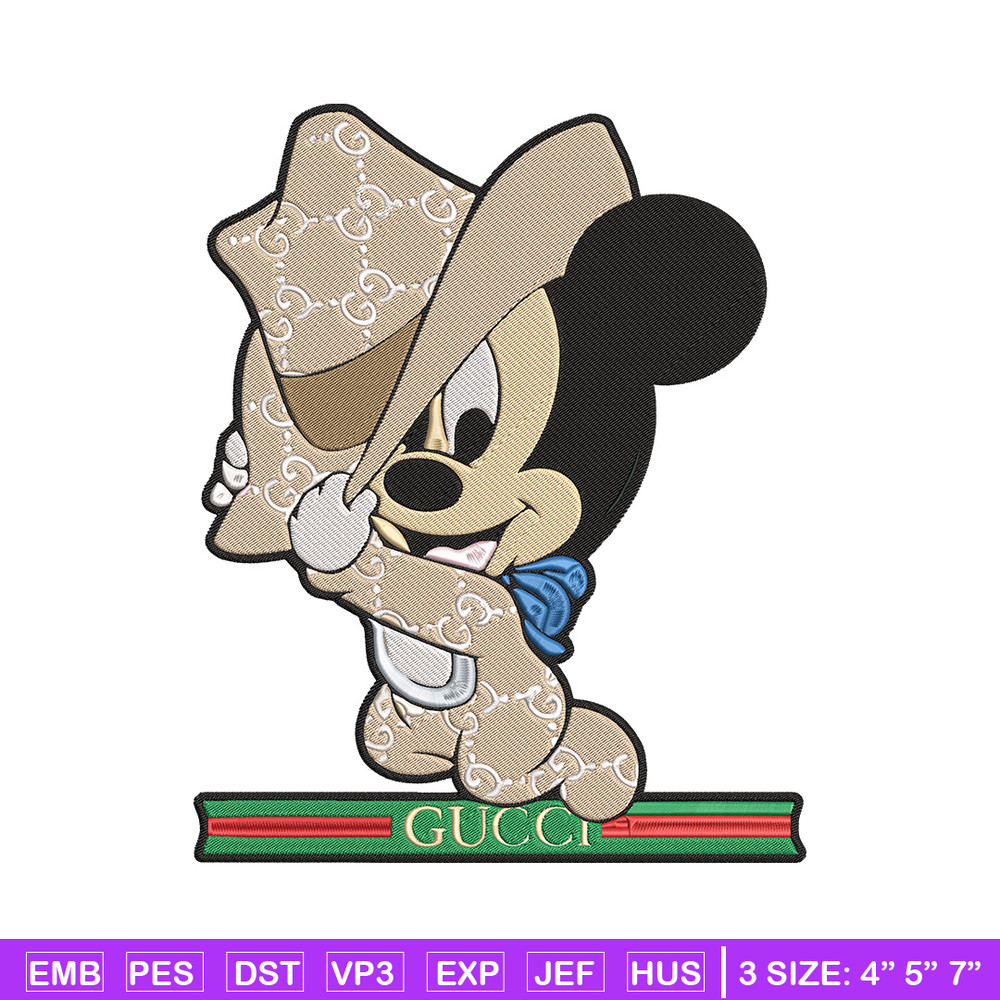 Mickey baby gucci Embroidery Design, Mickey Embroidery, Embroidery File, Gucci Embroidery, Anime shirt,Digital download.jpg