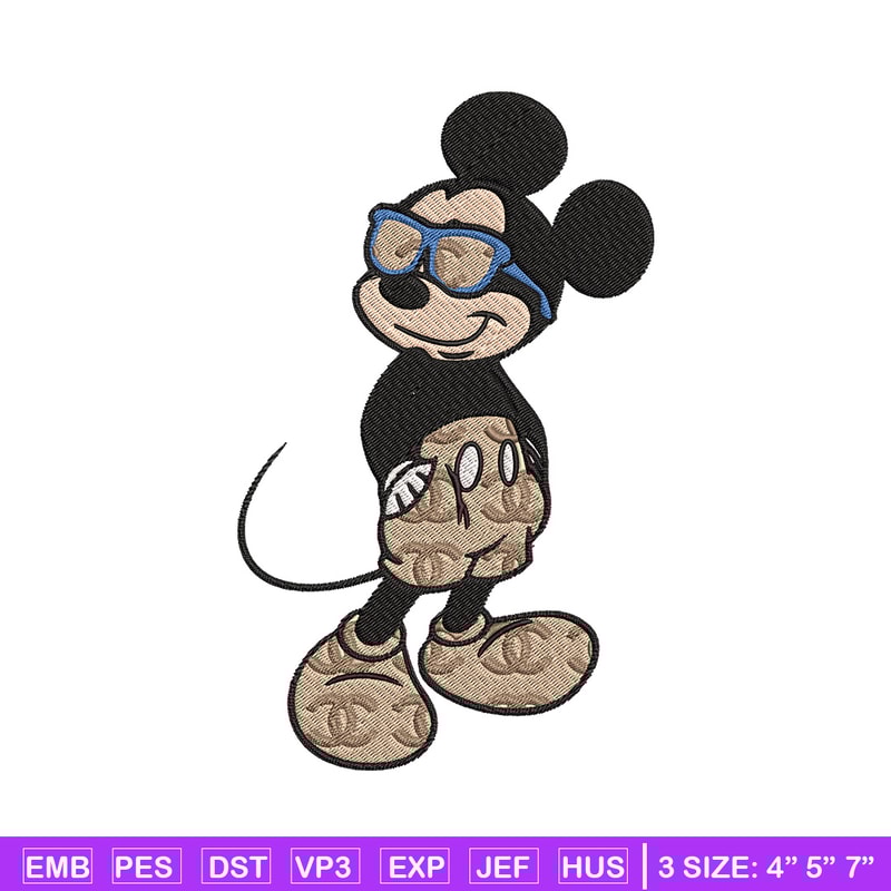 Mickey cool Embroidery Design, Gucci Embroidery, Brand Embroidery, Embroidery File, Logo shirt, Digital download.jpg