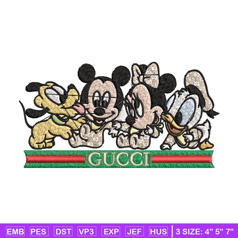 Mickey friends Embroidery Design, Gucci Embroidery, Embroidery File, Logo shirt, Sport Embroidery, Digital download.jpg