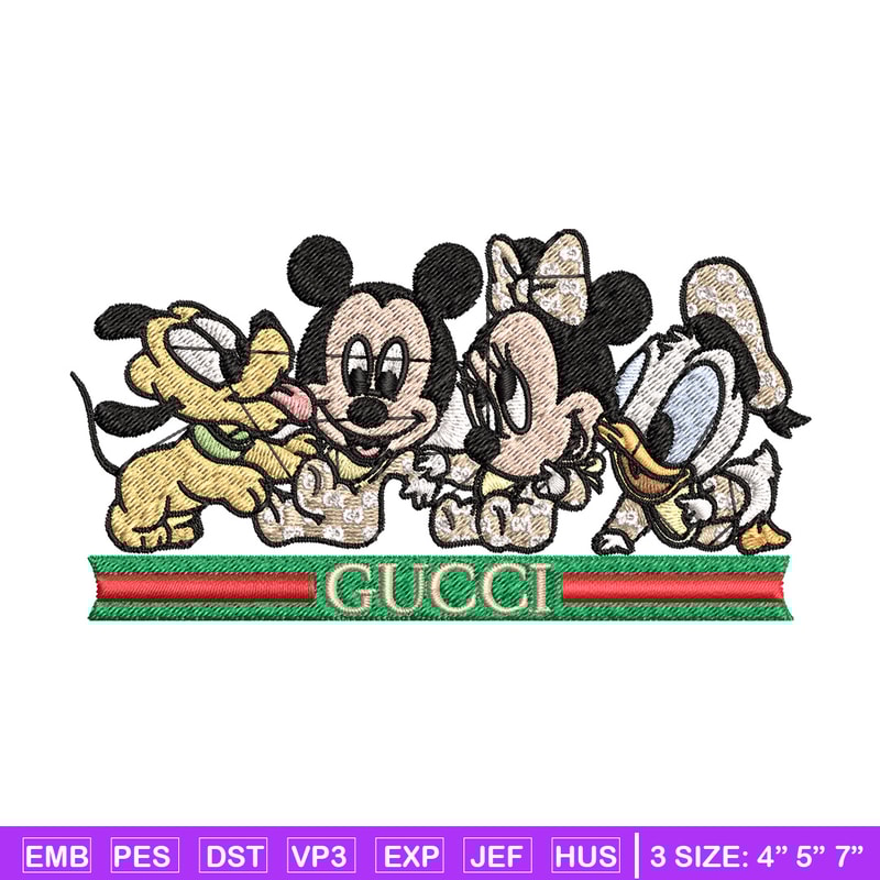 Mickey friends Embroidery Design, Gucci Embroidery, Embroidery File, Logo shirt, Sport Embroidery, Digital download.jpg