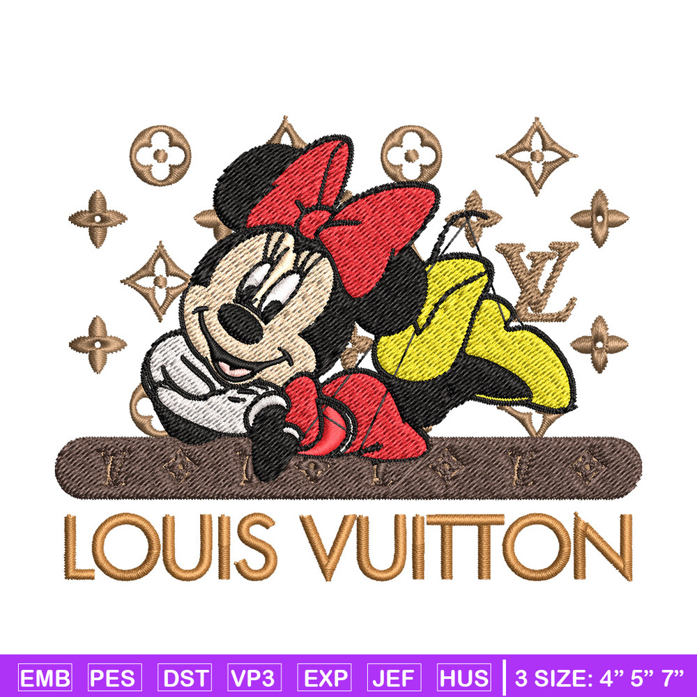 Minnie louis vuitton Embroidery Design, Lv Embroidery, Embroidery File, Brand Embroidery, Logo shirt, Digital download.jpg