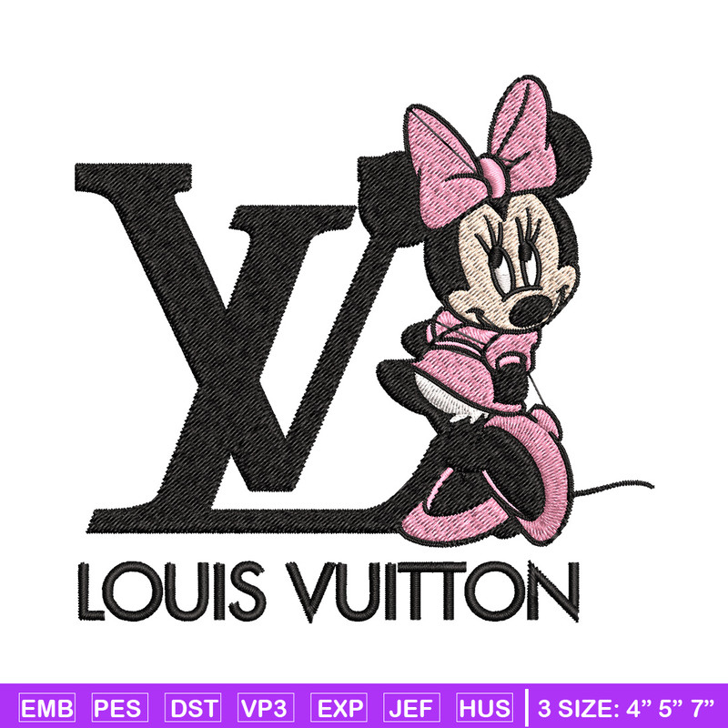 Minnie louis vuitton Embroidery Design, Lv Embroidery, Embroidery File, Disney Embroidery, Logo shirt, Digital download.jpg