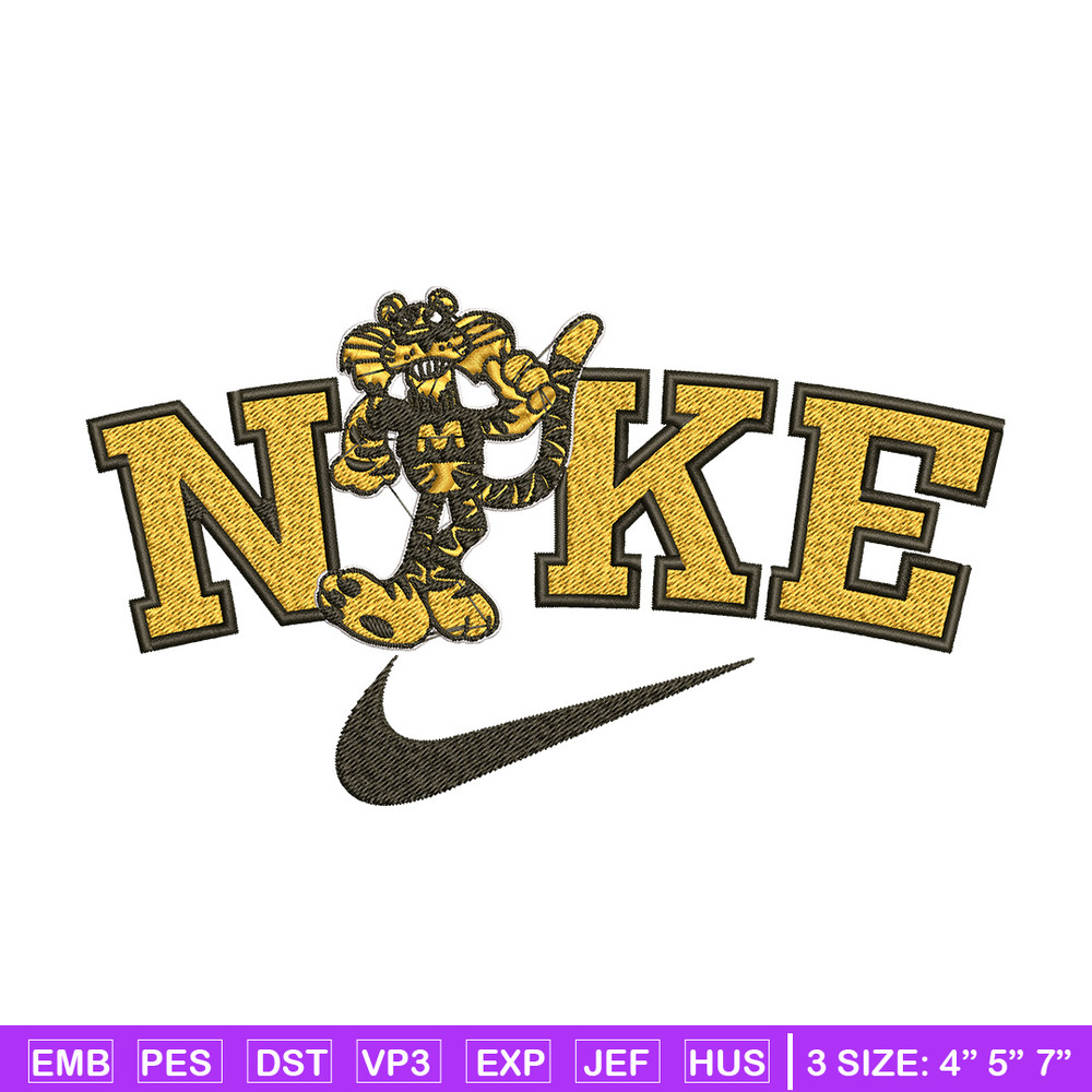 Missouri University embroidery design, Sport embroidery, Nike design, Embroidery file,Embroidery shirt, Digital download.jpg