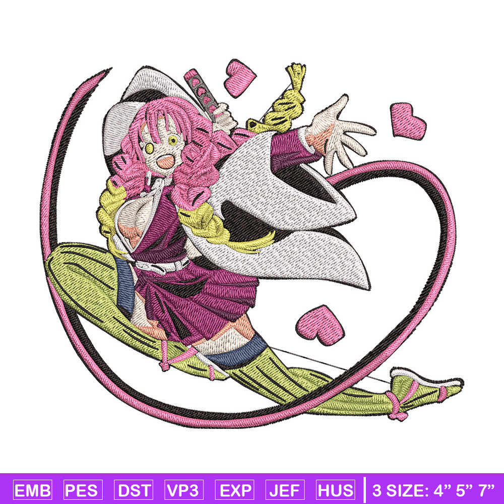 Mitsuri love Embroidery Design, Demon slayer Embroidery, Embroidery File, Anime Embroidery, Anime shirt,Digital download.jpg