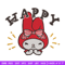 My Melody happy Embroidery Design, Hello kitty Embroidery, Embroidery File, Anime Embroidery, Digital download.jpg