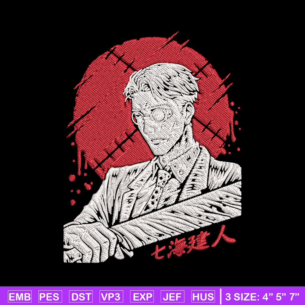 Nanami poster Embroidery Design, Jujutsu Embroidery, Embroidery File, Anime Embroidery, Anime shirt, Digital download.jpg