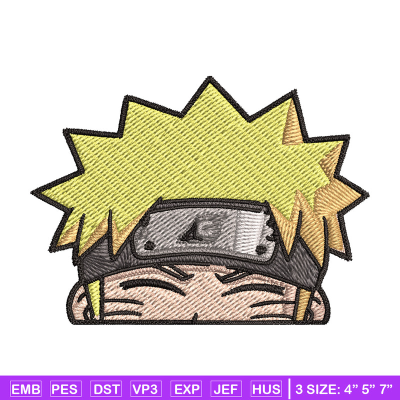 Naruto Peeker Embroidery Design, Naruto Embroidery, Embroidery File, Anime Embroidery, Anime shirt, Digital download.jpg
