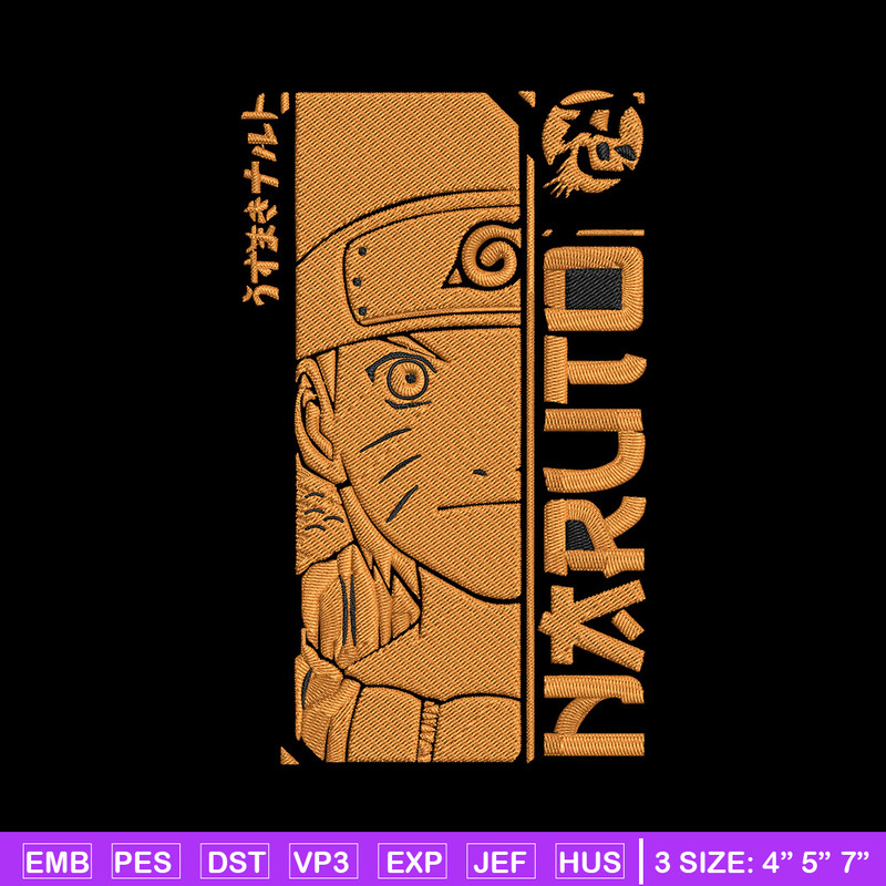Naruto Poster Embroidery Design, Naruto Embroidery, Embroidery File,Anime Embroidery, Anime shirt, Digital download..jpg