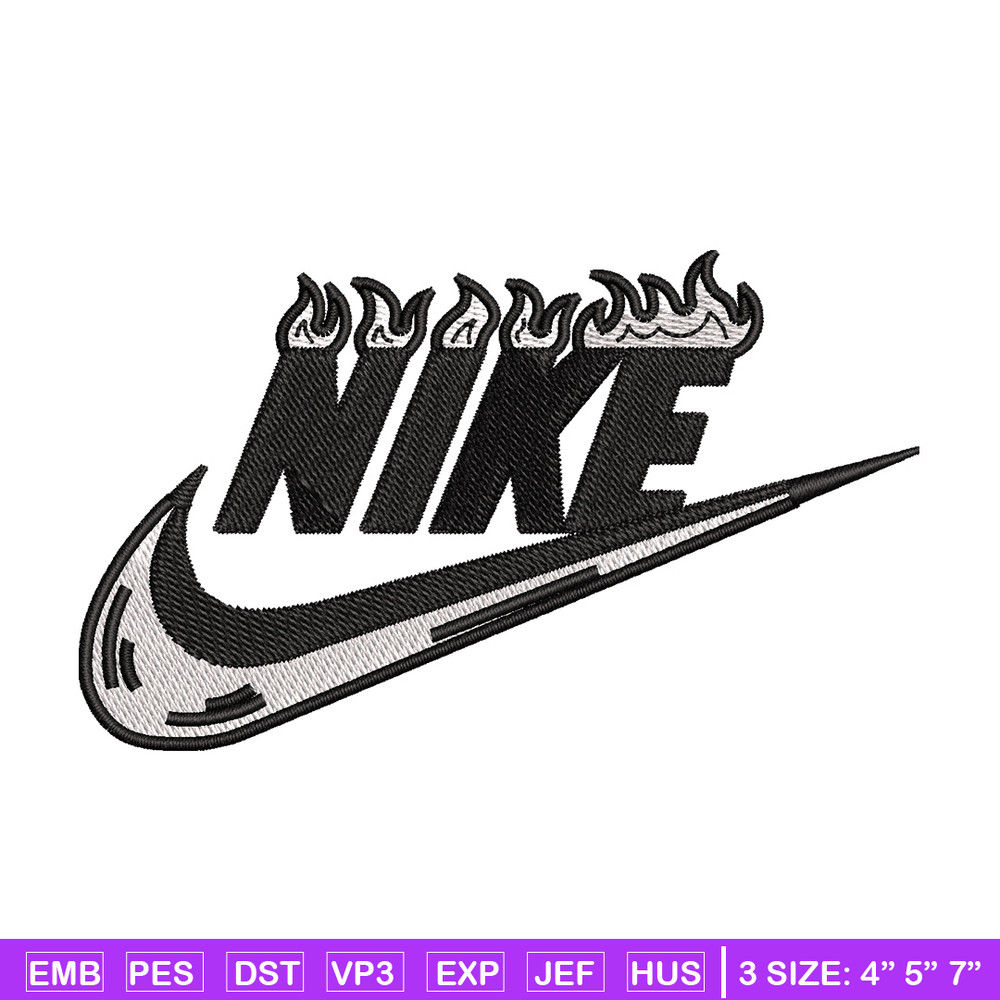 Nike flame embroidery design, Flame embroidery, Nike design, Embroidery shirt, Embroidery file, Digital download.jpg