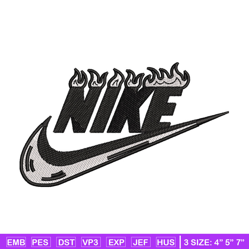 Nike flame embroidery design, Flame embroidery, Nike design, Embroidery shirt, Embroidery file, Digital download.jpg