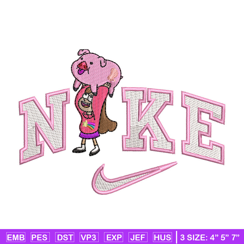 Nike girl pig embroidery design, Nike embroidery, Nike design, Embroidery shirt, Embroidery file,Digital download.jpg