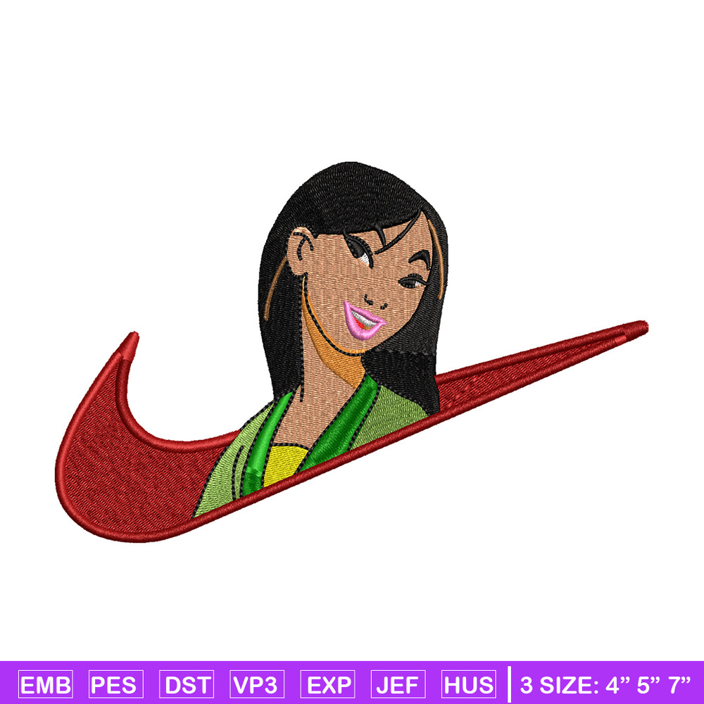 Nike Mulan embroidery design, Nike Mulan embroidery, Nike design, cartoon design, cartoon shirt, Digital download.jpg