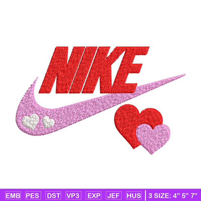 Nike pink love Embroidery Design, Brand Embroidery, Nike Embroidery, Embroidery File, Logo shirt, Digital download.jpg
