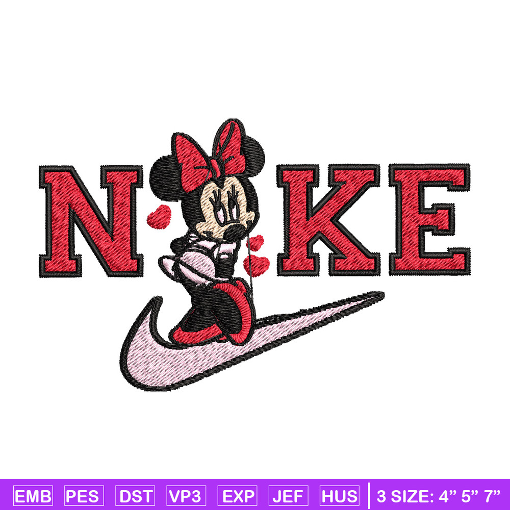 Nike red minnie Embroidery Design, Brand Embroidery, Nike Embroidery, Embroidery File, Logo shirt, Digital download.jpg