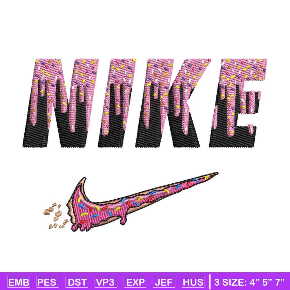 Nike x donnut embroidery design, Donut embroidery, Nike design, Embroidery shirt, Embroidery file, Digital download.jpg
