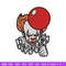 Pennywise with balloon Embroidery design, Halloween Embroidery, Embroidery File, halloween design, Digital download..jpg