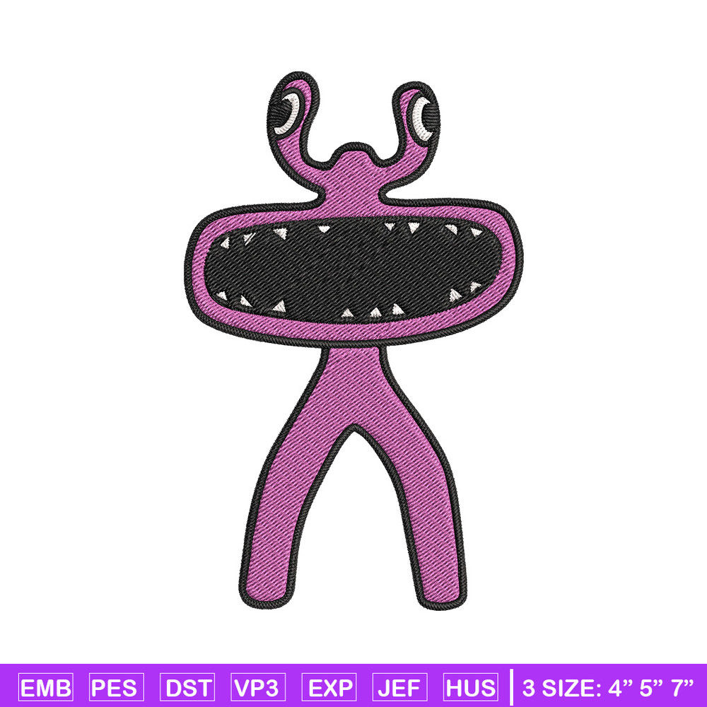 Pink Rainbow Embroidery Design, Rainbow Friends Embroidery, Embroidery File, Anime Embroidery, Digital download..jpg