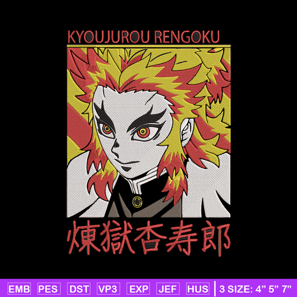 Rengoku Poster Embroidery Design,Demon slayer Embroidery, Embroidery File, Anime Embroidery, Digital download..jpg